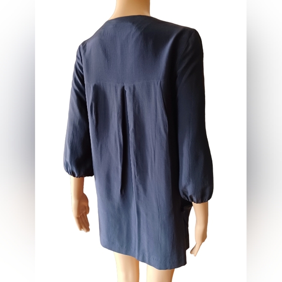Marni Indigo Blue Silk Swing Tunic Dress Size 4 - Picture 7 of 8